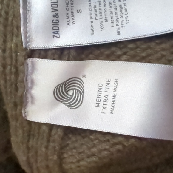 Zadig & Voltaire Almy Chéri Sweater - Ultra-Fine Merino Wool Cozy Pull Over - S - Picture 11 of 11